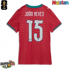 Portugali Joao Neves #15 Kotipaita Naisten MM-kisat 2026 Lyhythihainen